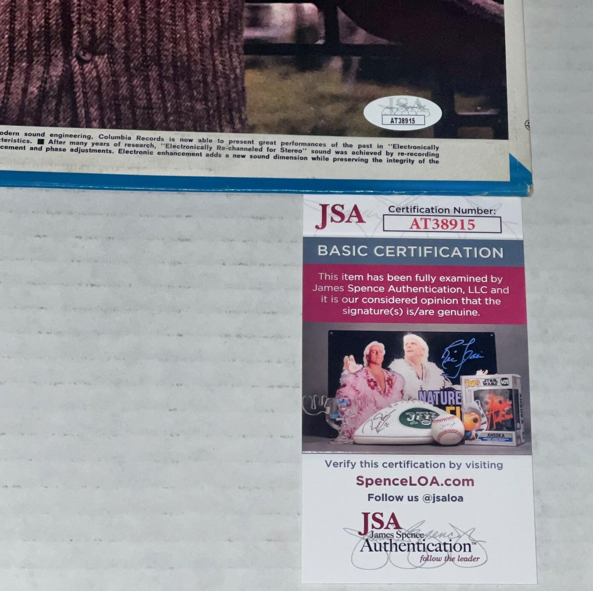 Johnny Mathis signed Johnny's Greatest Hits Album Vinyl autographed JSA