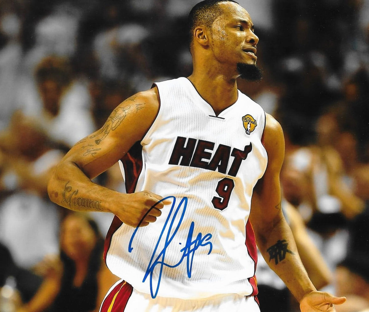 Rashard Lewis signed Miami Heat 8x10 photo autographed 2