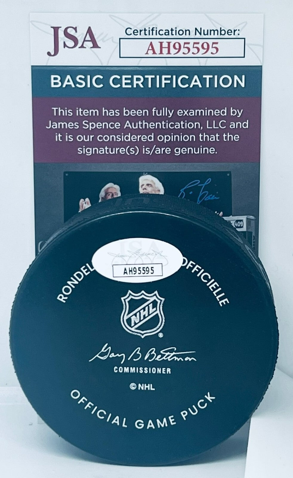 Pavel Francouz signed Colorado Avalanche Official Game Puck autographed Avs JSA