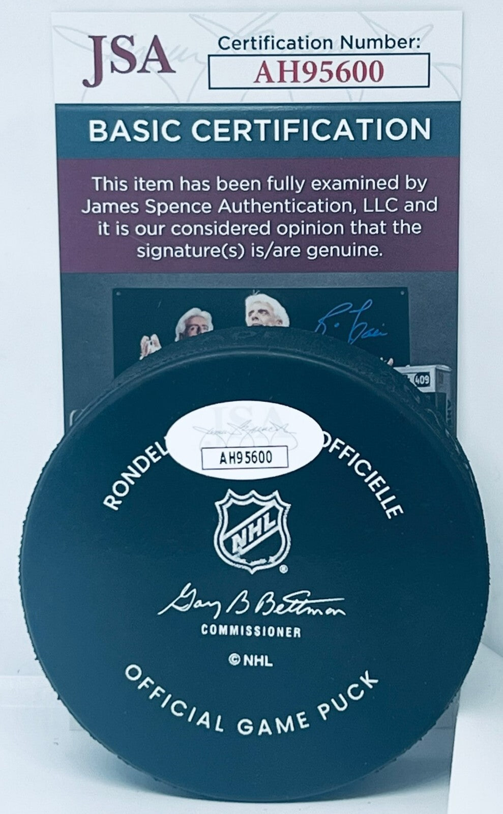 Alex Newhook signed Colorado Avalanche Official Game Puck autographed Avs JSA