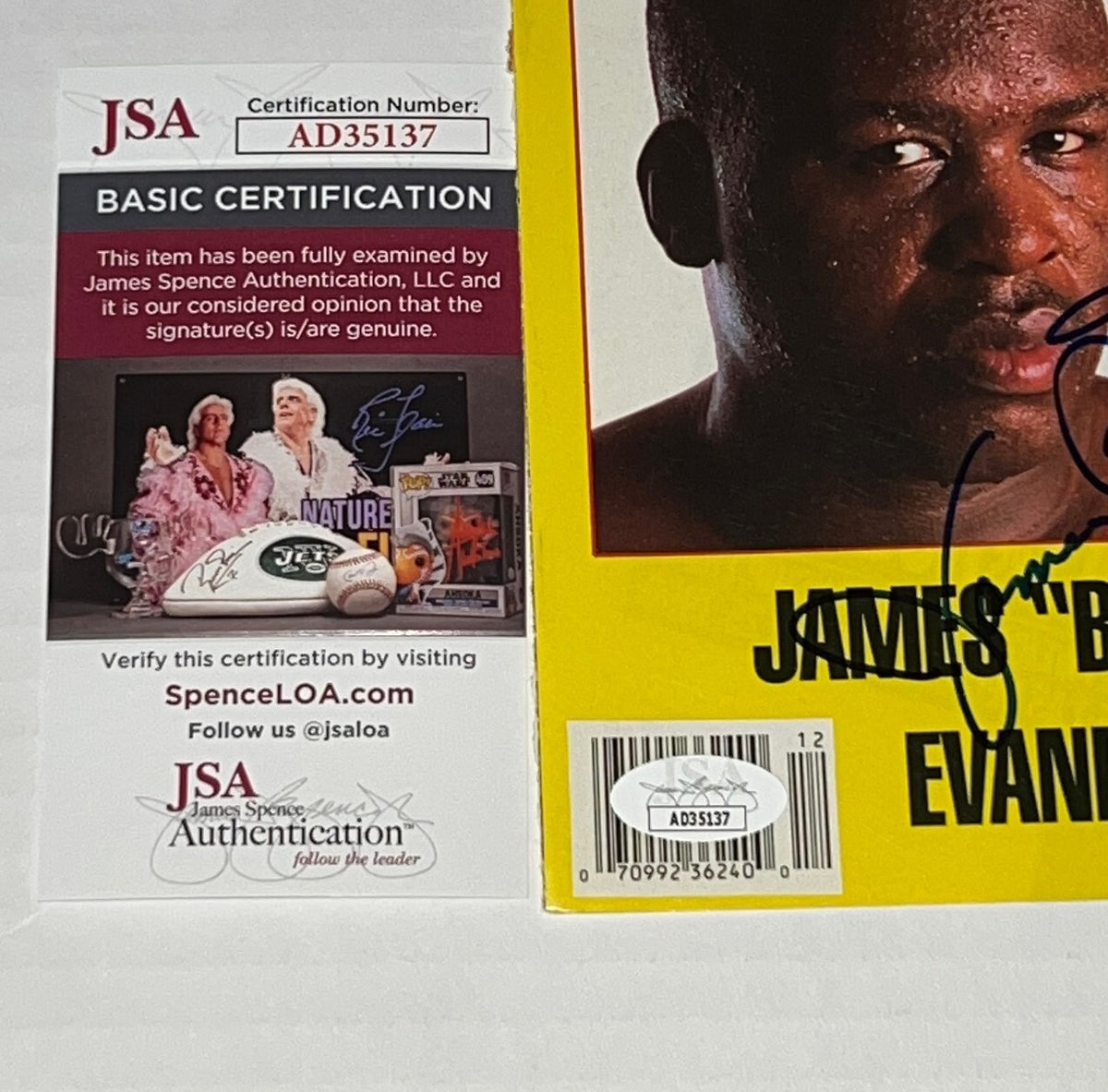 Buster Douglas signed Magazine Page Boxing Champ autographed 5 JSA