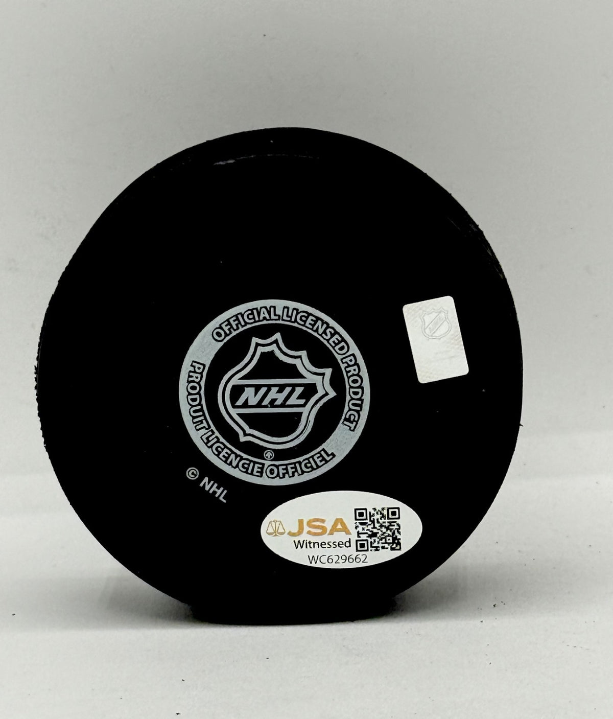 Eddie Olczyk signed Chicago Blackhawks Logo Puck autographed JSA Witnessed