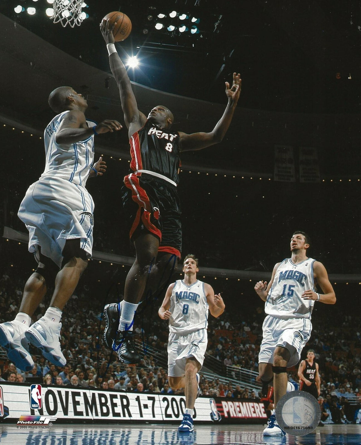 Antoine Walker signed Miami Heat 8x10 photo autographed