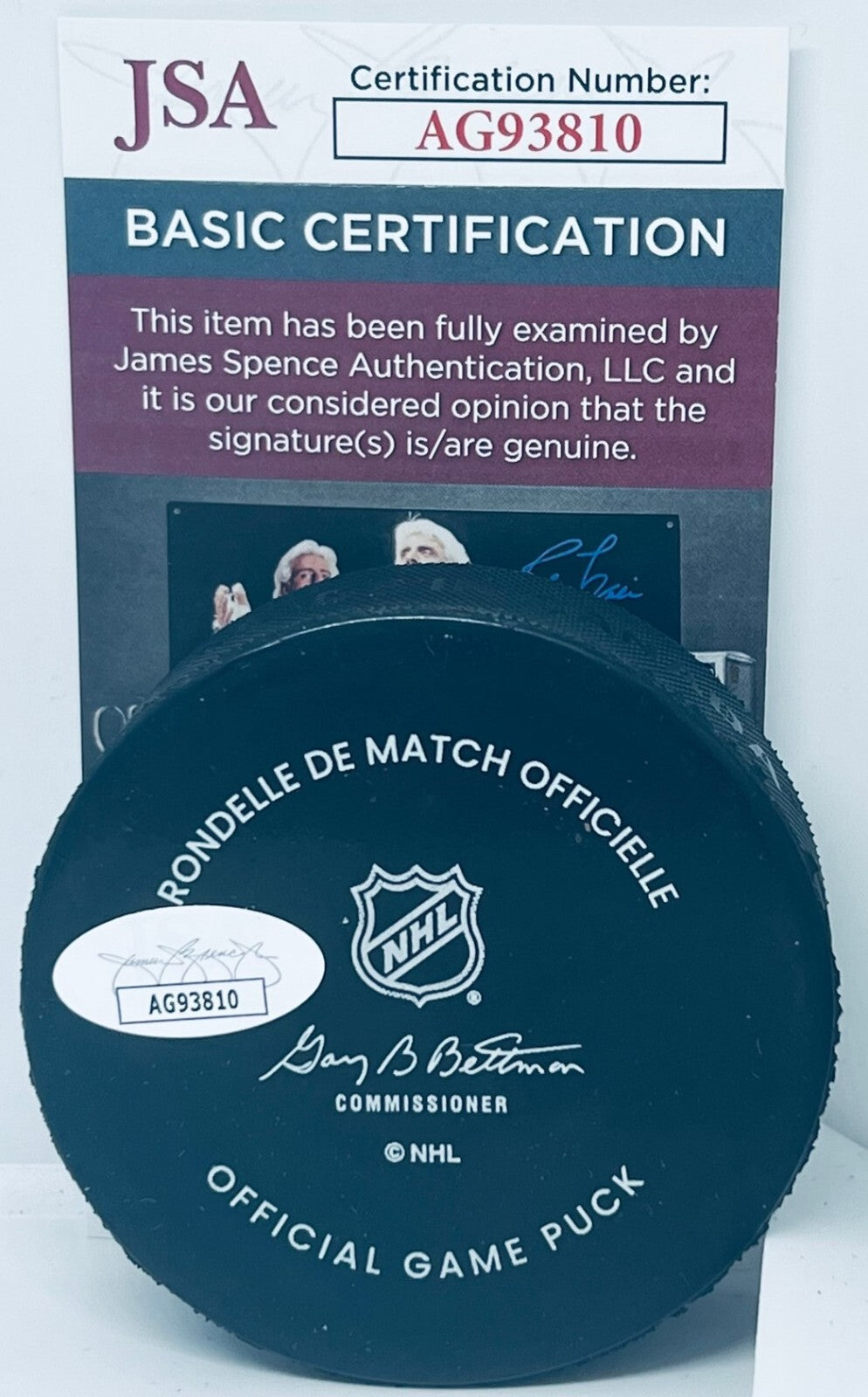 Craig Berube signed St. Louis Blues Official Game Puck autographed JSA