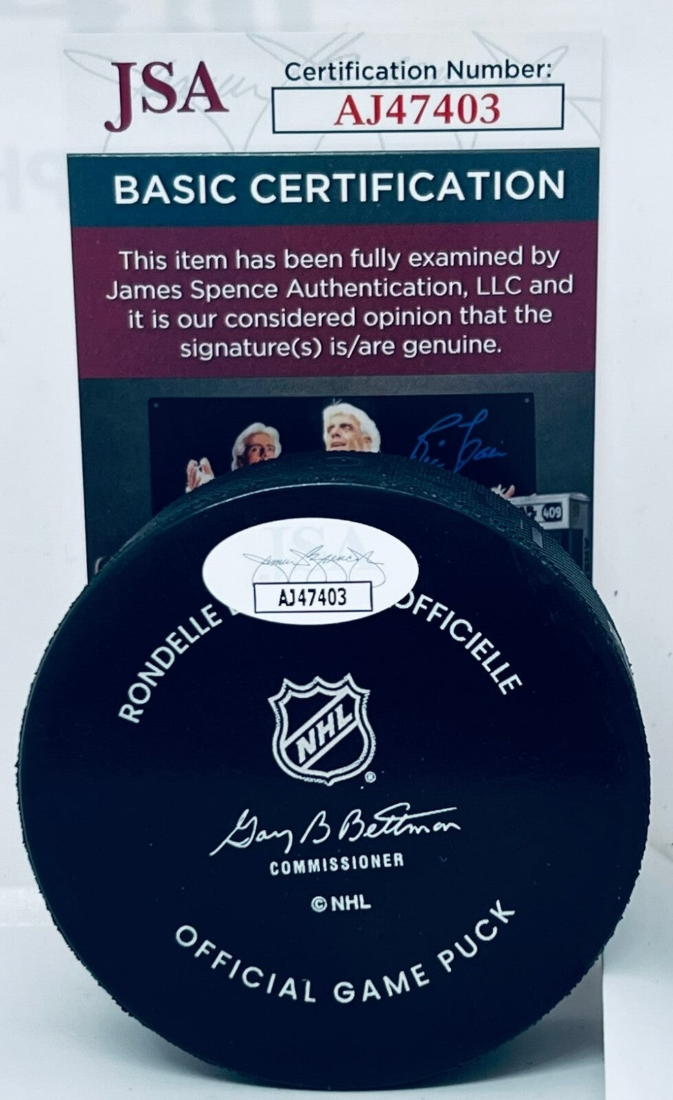 Casey Mittelstadt signed Buffalo Sabres Official Game Puck autographed JSA