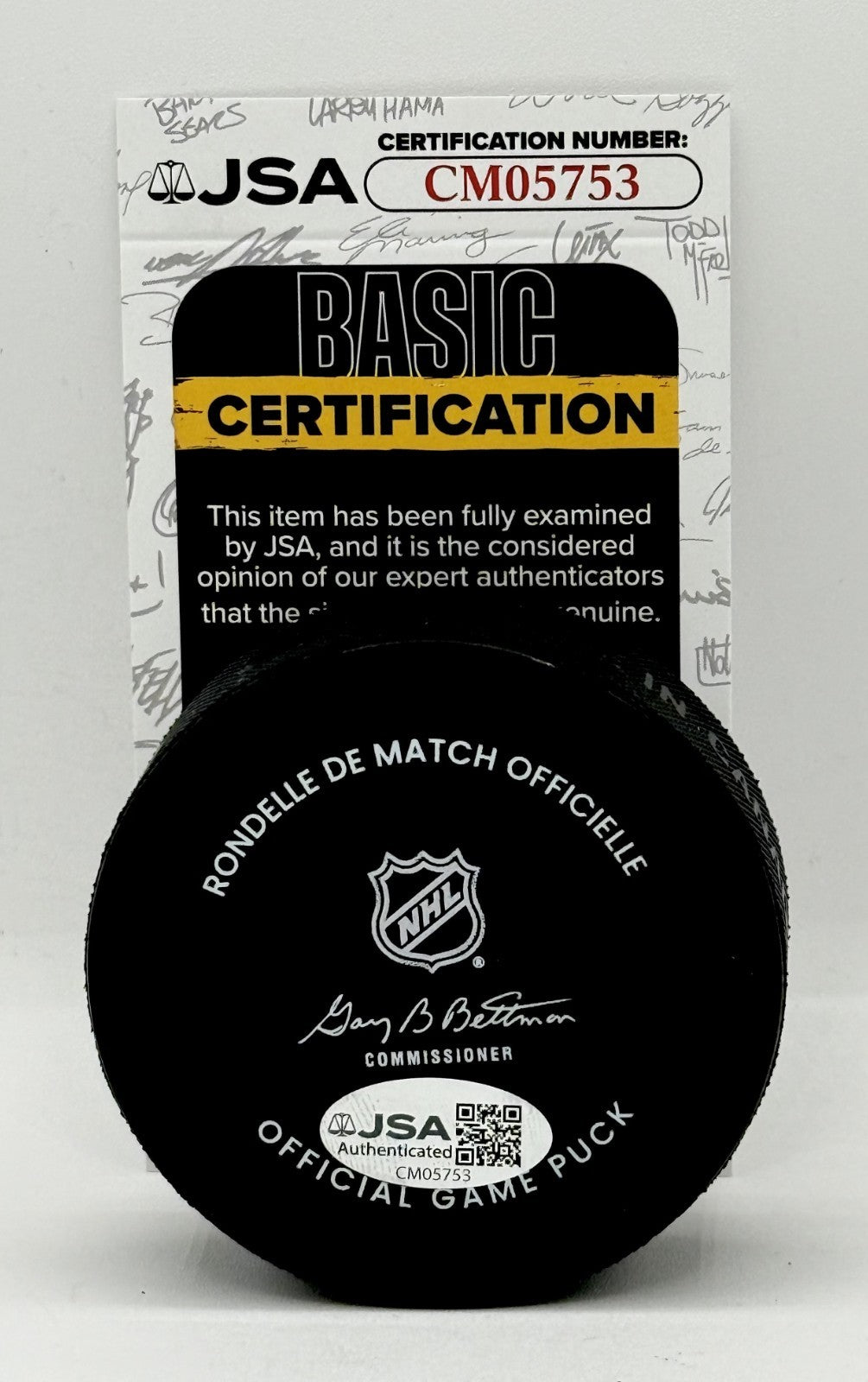 Kevin Stenlund signed Utah Mammoth Official Game Puck autographed JSA