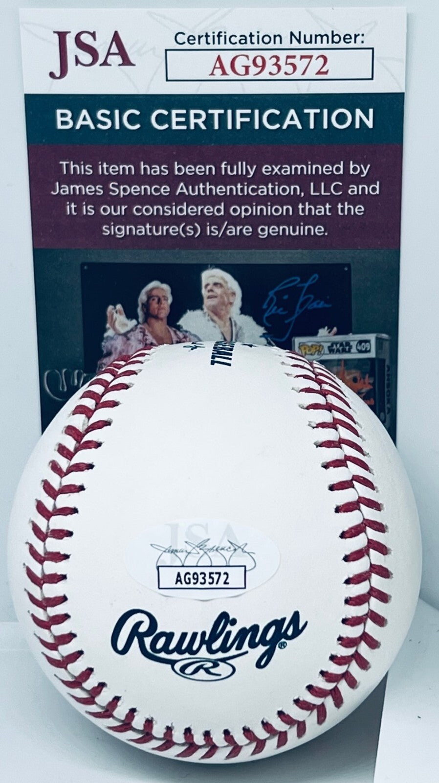 Andre Dawson Chicago Cubs signed HOF Logo Baseball Ball autographed JSA