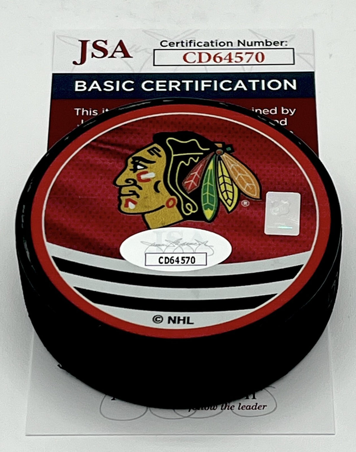 Artyom Levshunov signed Chicago Blackhawks Reverse Retro Puck autographed #2 JSA