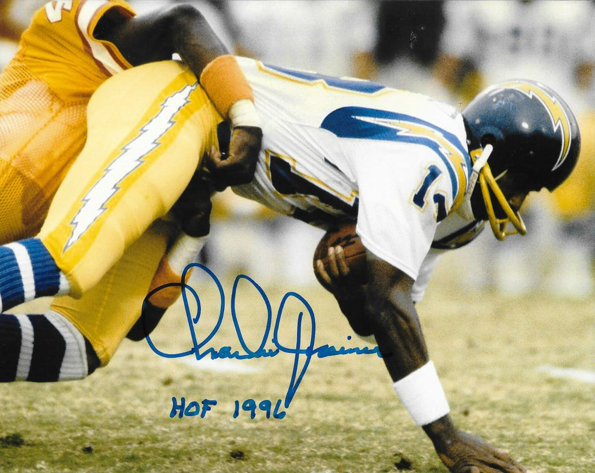 Charlie Joiner signed San Diego Chargers 8x10 photo W/ HOF Inscription 2
