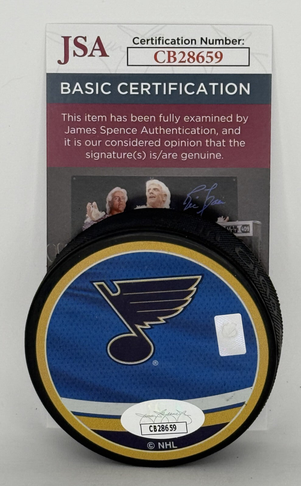 Al MacInnis signed St. Louis Blues Reverse Retro Puck autographed #3 JSA