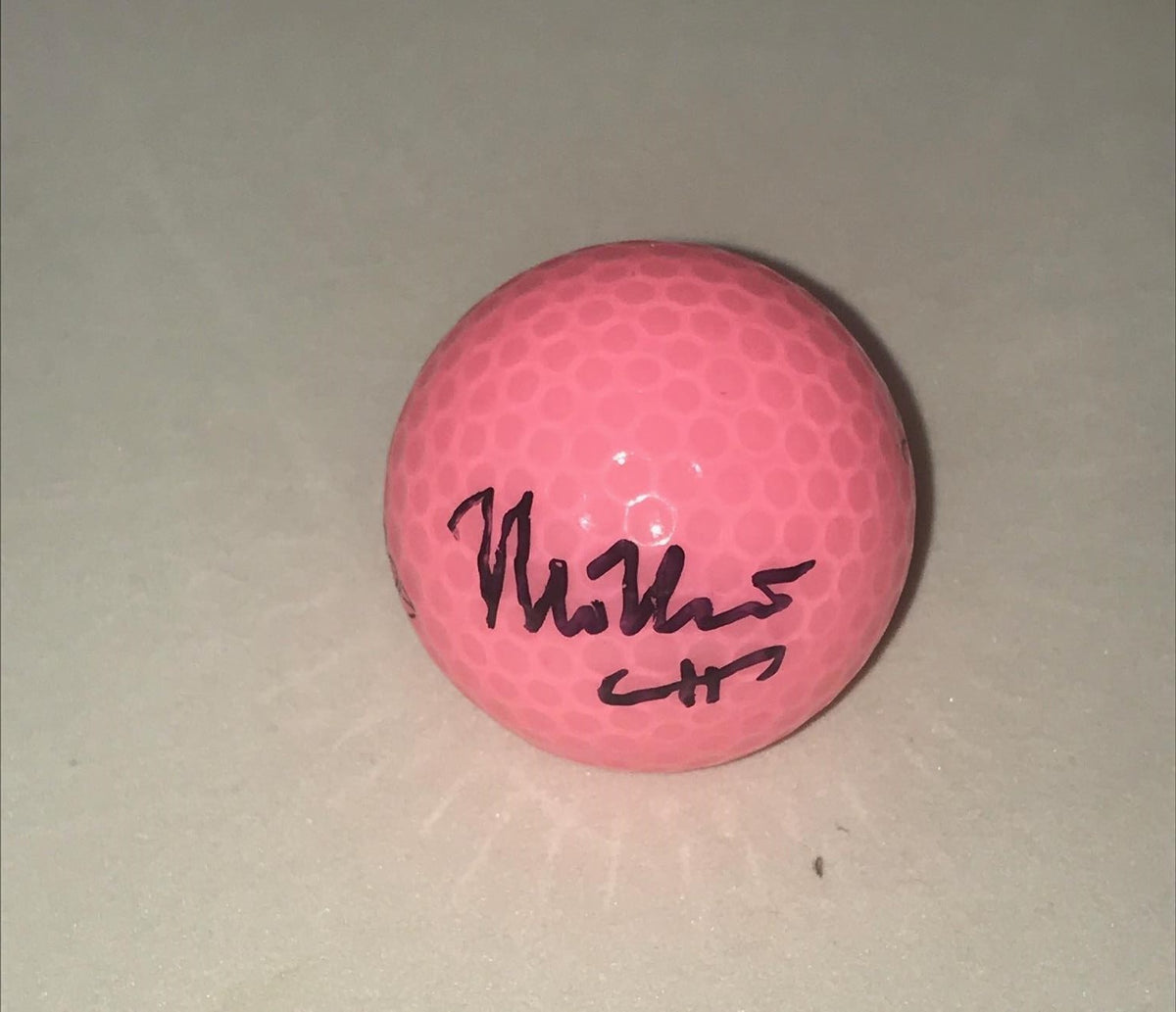 Mo Martin signed Pink Wilson Hope Golf Ball autographed LPGA USA
