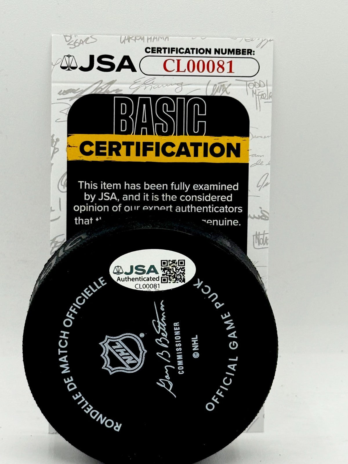 Phil Bourque signed Pittsburgh Penguins Official Game Puck autographed JSA