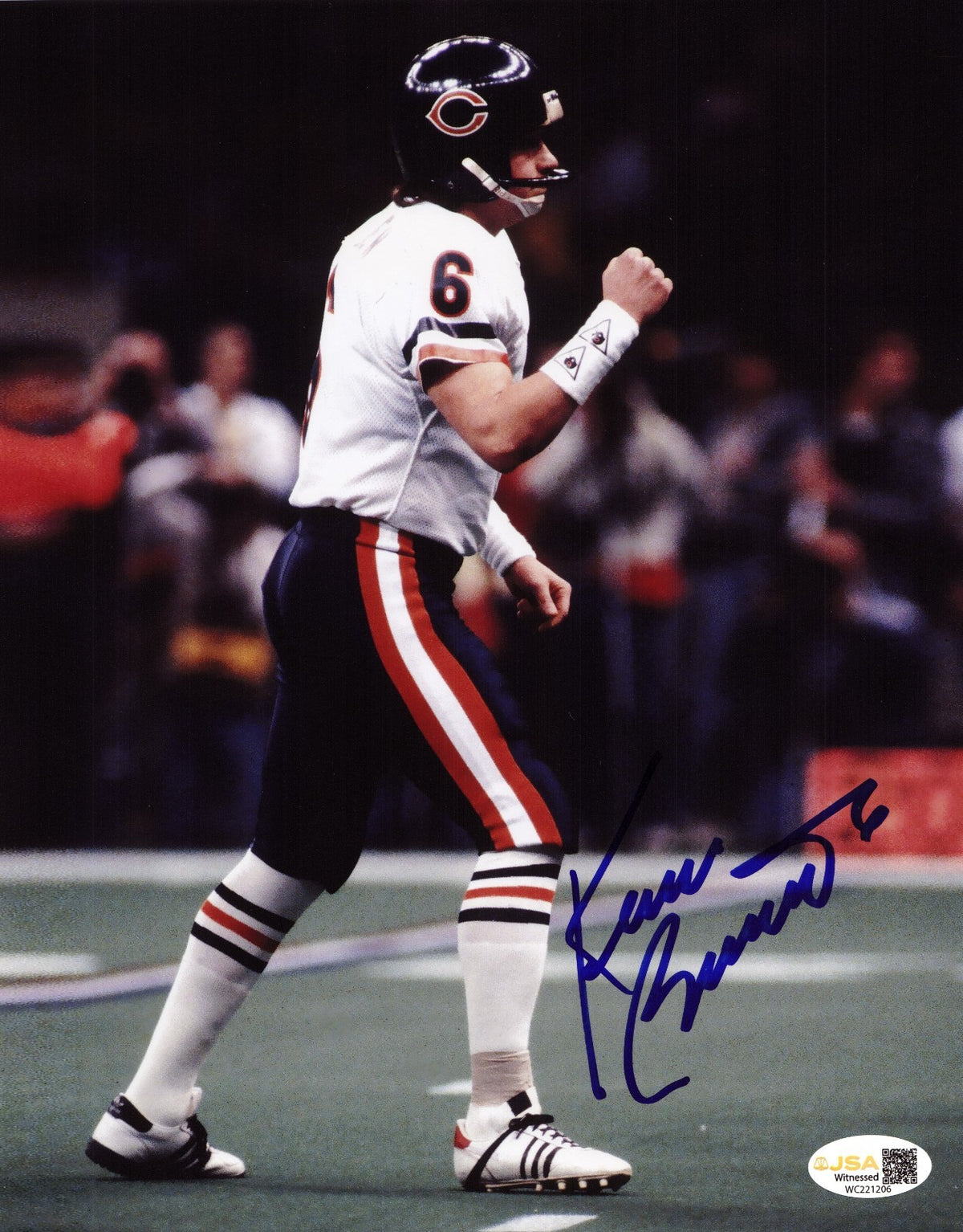 Kevin Butler signed Chicago Bears 8x10 photo autographed #1 JSA Witnessed