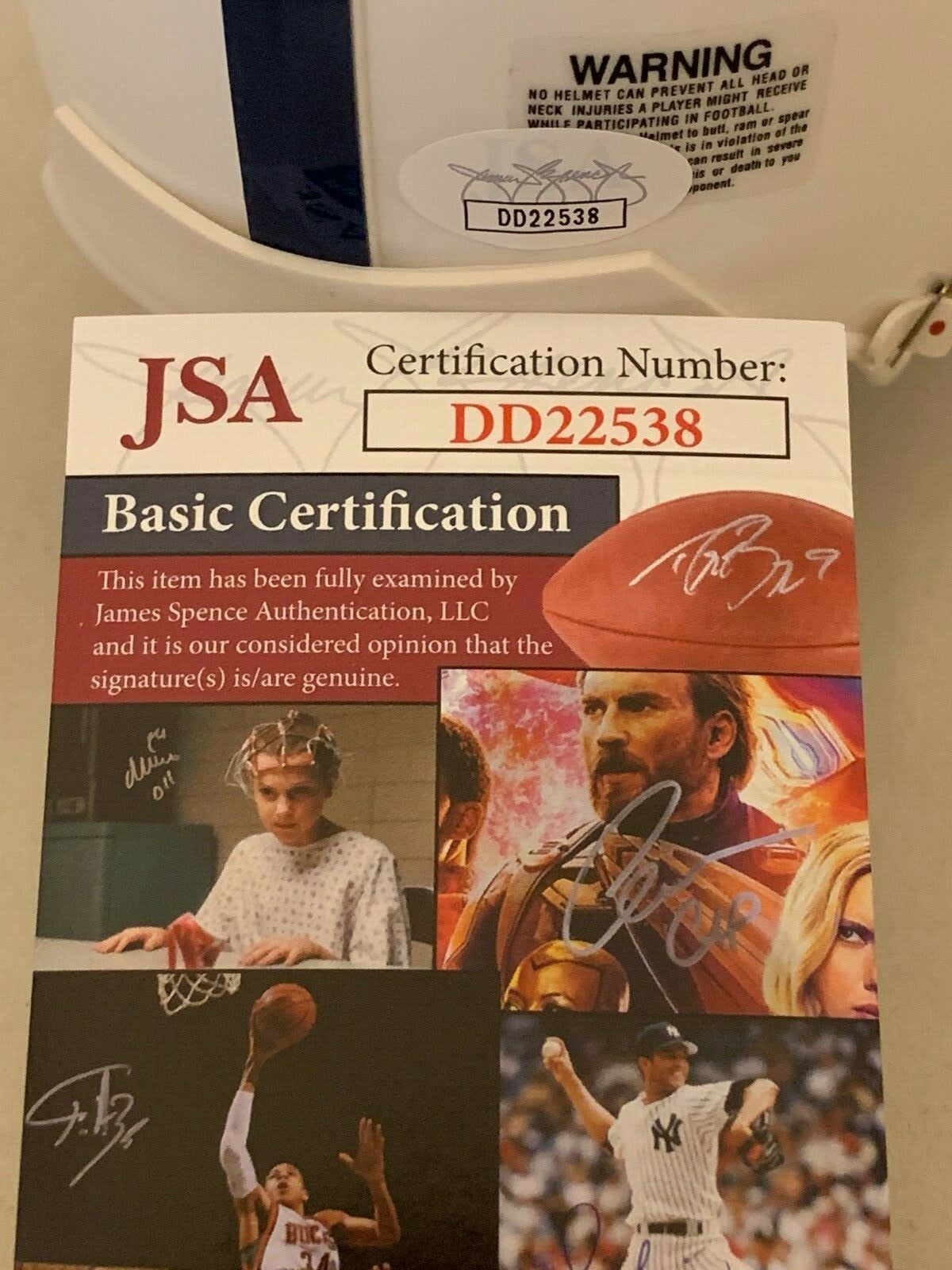 Eric Ebron signed Indianapolis Colts mini helmet autographed JSA