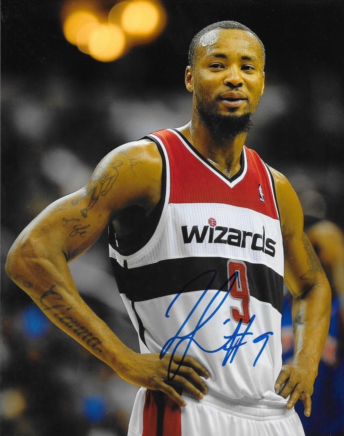 Rashard Lewis signed Washington Wizards 8x10 photo autographed