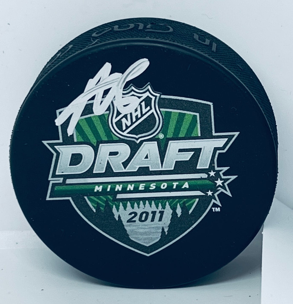 Adam Larsson Seattle Kraken signed 2011 NHL Draft Puck autographed