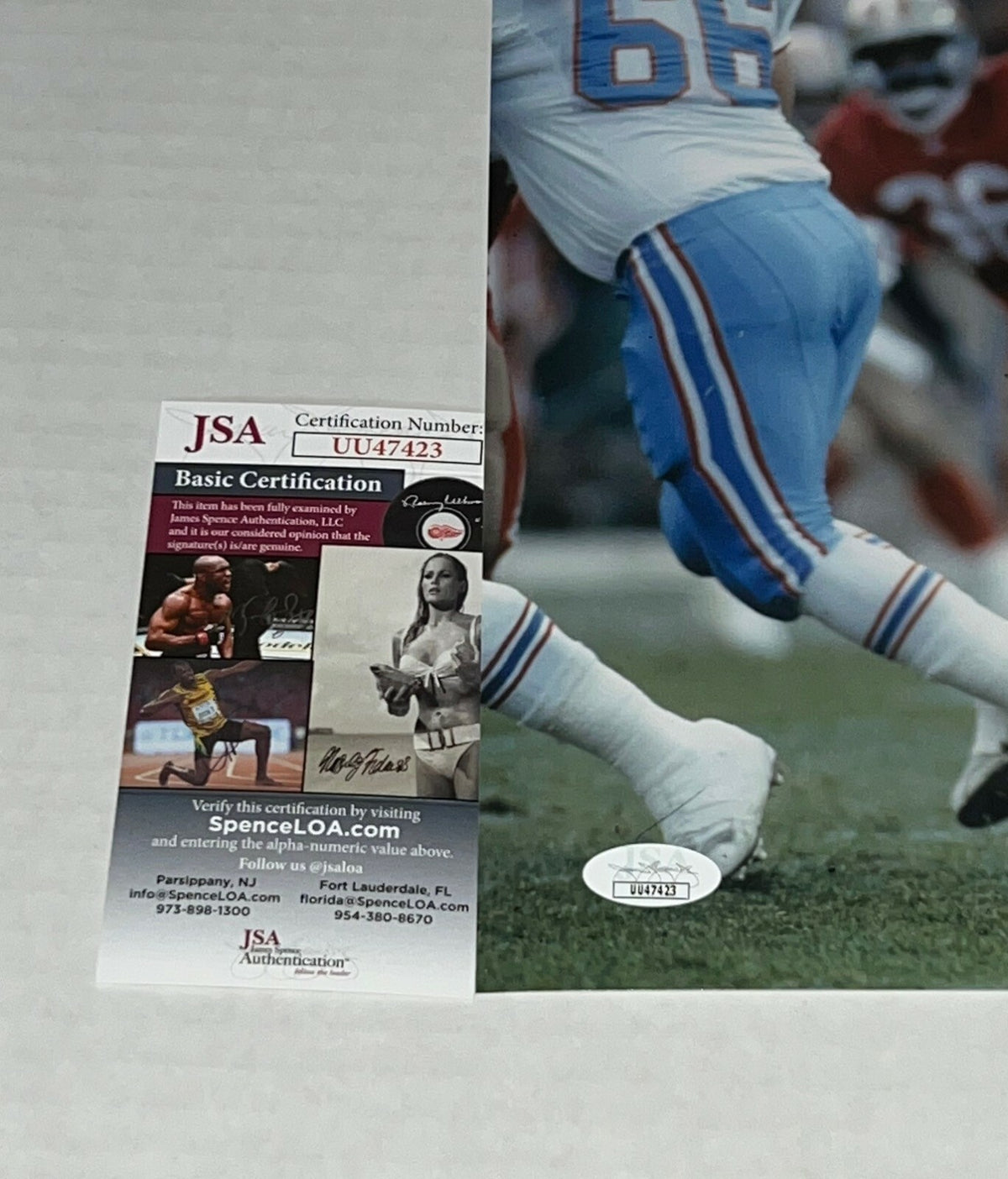 Warren Moon signed Houston Oilers 11x14 photo autographed HOF Inscription 2 JSA