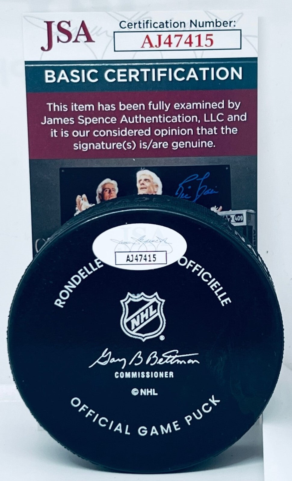 Dave Hakstol signed Seattle Kraken Official Game Puck autographed JSA