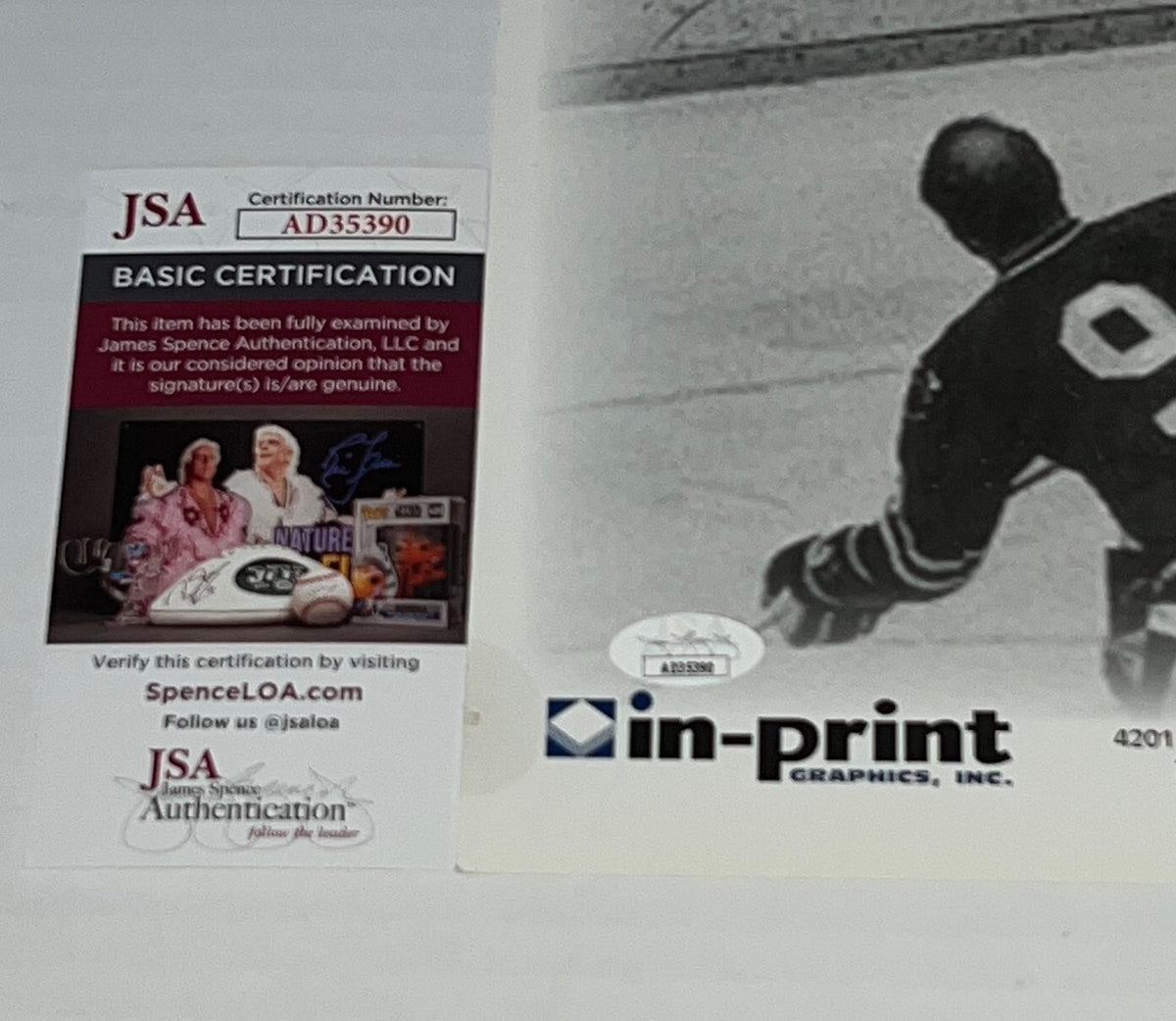 Bobby Hull signed Chicago Blackhawks 24x18 Poster W Inscriptions autographed JSA