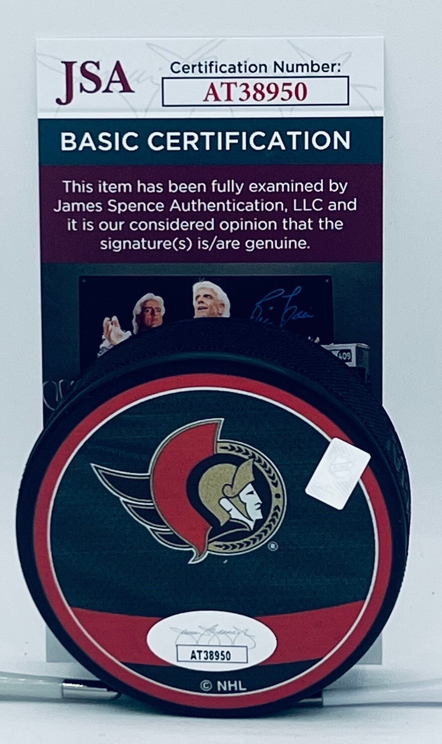 Jakob Chychrun signed Ottawa Senators Reverse Retro Puck autographed JSA