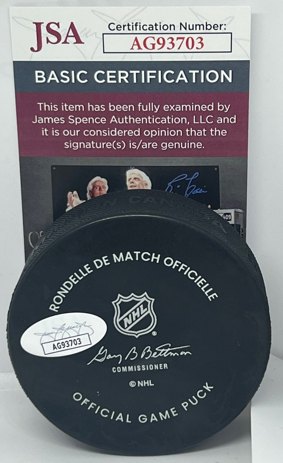 Bill Guerin signed New York Islanders 50th Official Game Puck autographed JSA