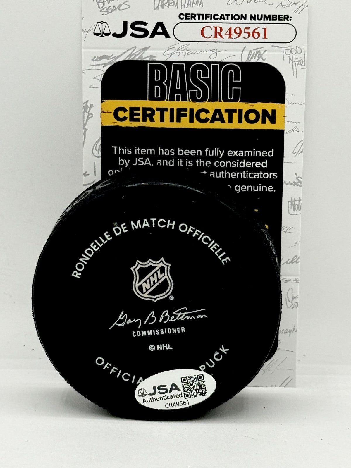 Mark Recchi signed Pittsburgh Penguins Official Game Puck autographed JSA