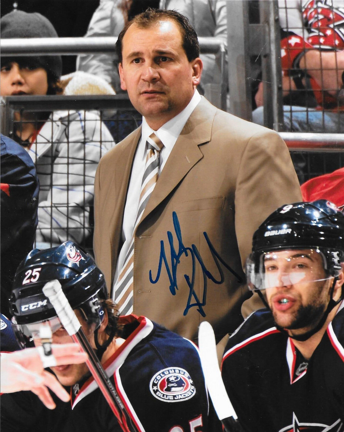 Todd Richards signed Columbus Blue Jackets 8x10 photo autographed