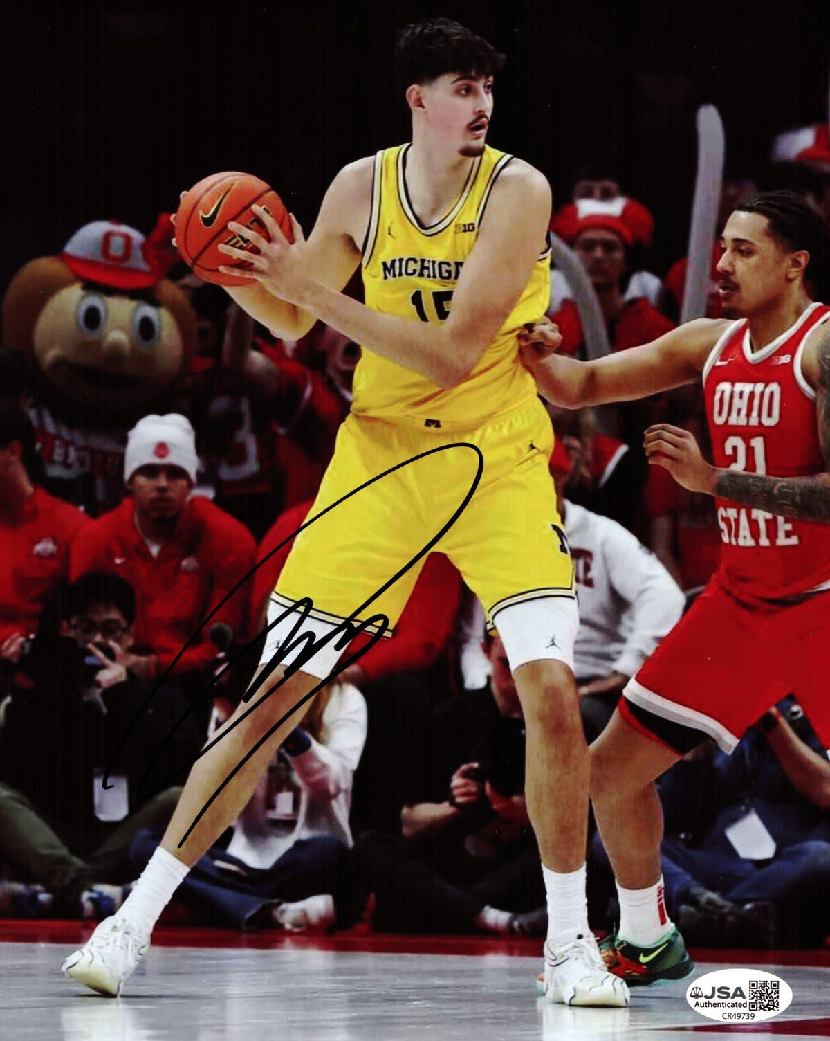 Aday Mara signed Michigan Wolverines 8x10 photo autographed #2 JSA