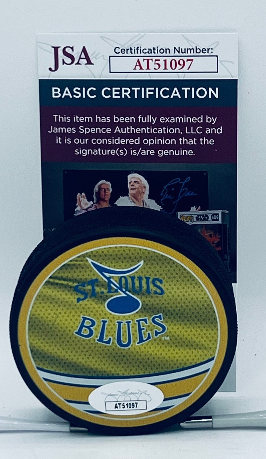 Craig Berube signed St. Louis Blues Reverse Retro Puck autographed JSA COA