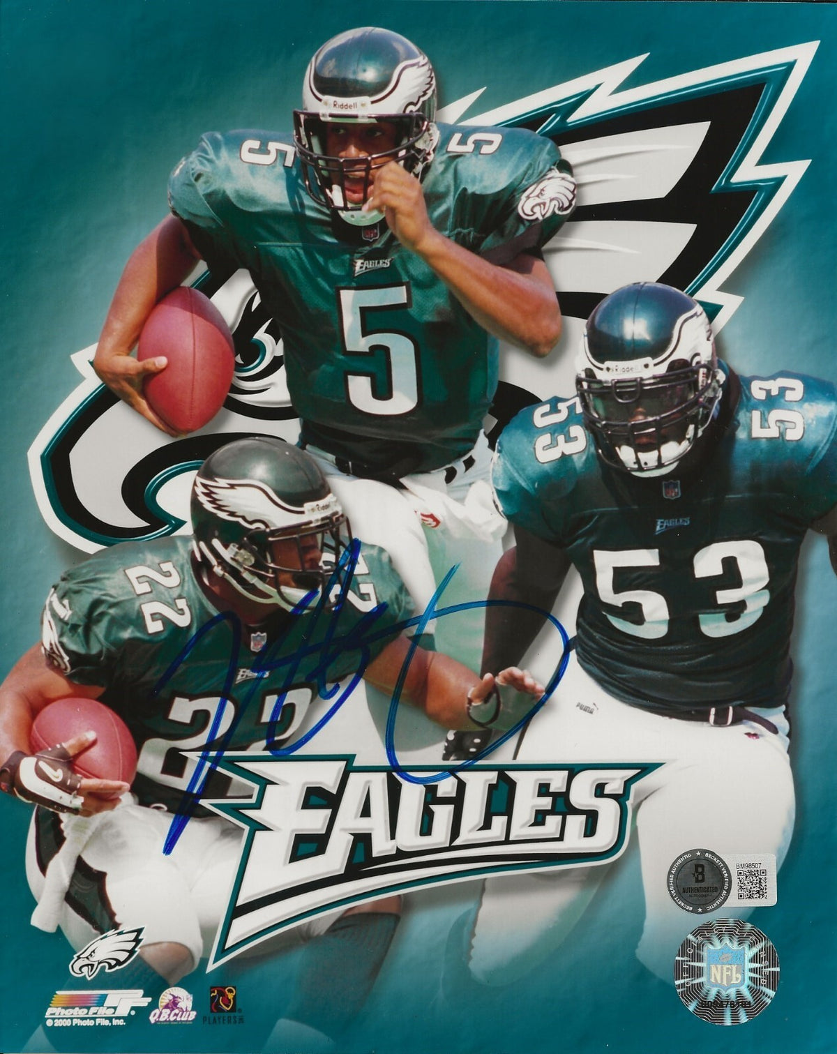 Duce Staley signed Philadelphia Eagles 8x10 photo autographed Beckett COA