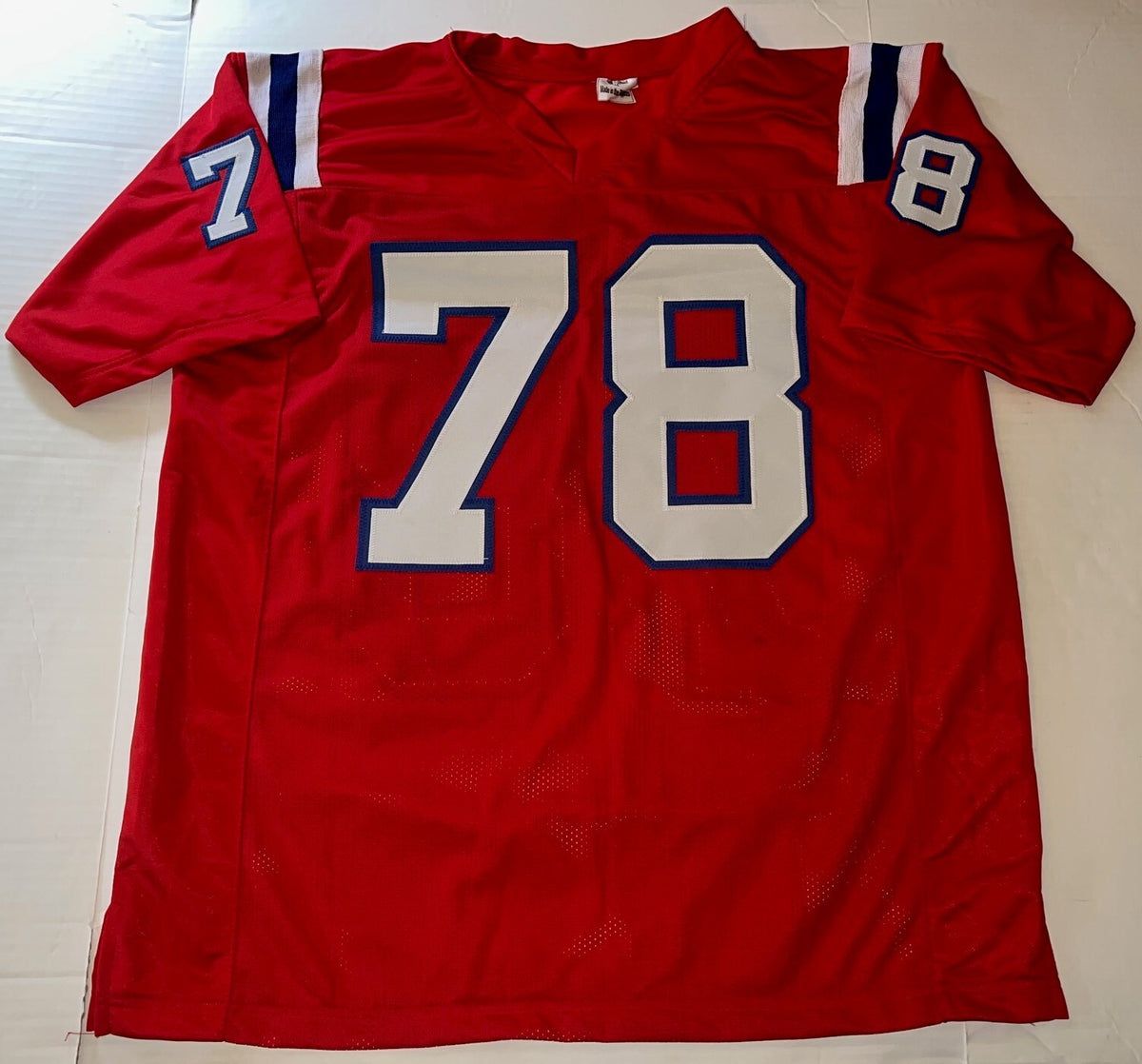 Bruce Armstrong New England Patriots signed Custom jersey autographed Pats JSA