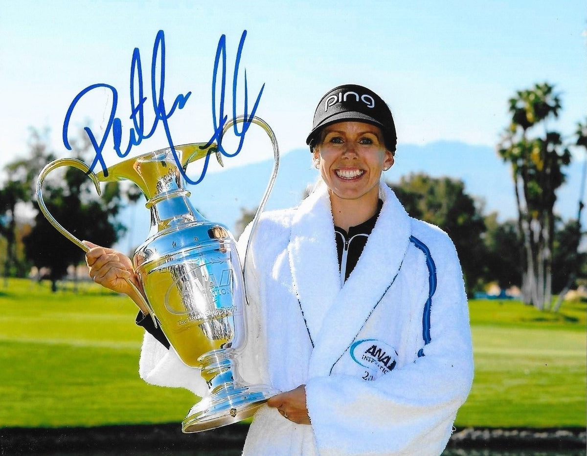 Pernilla Lindberg LPGA signed ANA Inspiration Trophy 8x10 photo Sweden 2