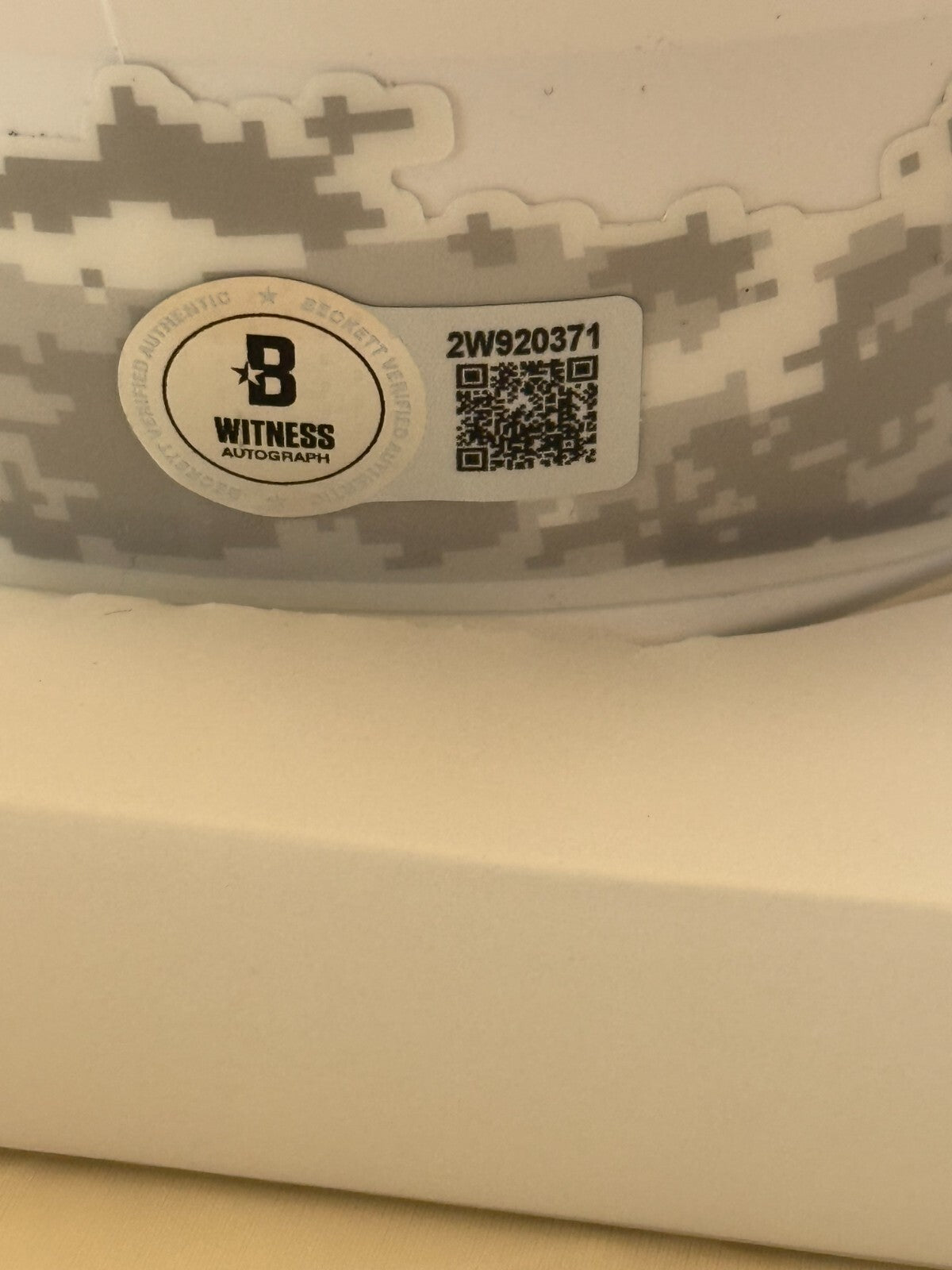 A. J. Green signed Cincinnati Bengals Salute To Service mini helmet Beckett Witn