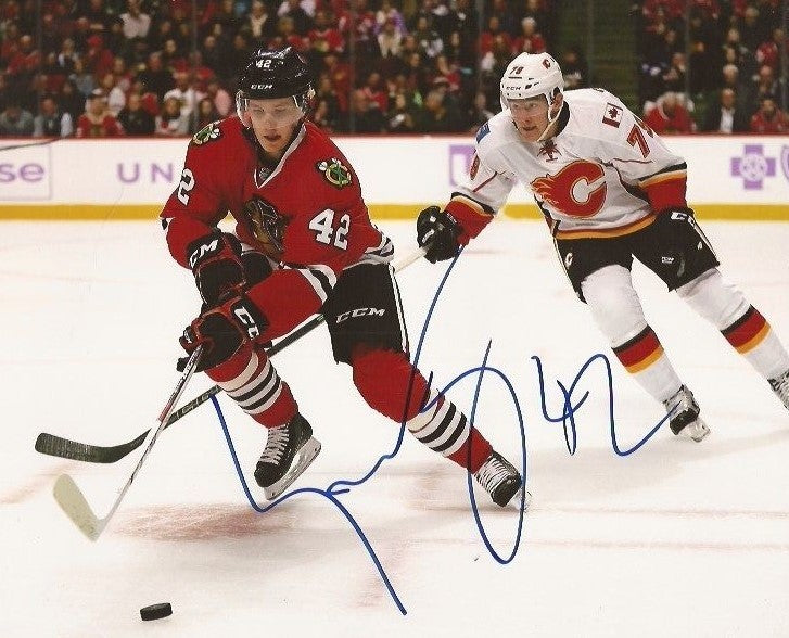 Gustav Forsling signed Chicago Blackhawks 8x10 photo autographed Hawks 4