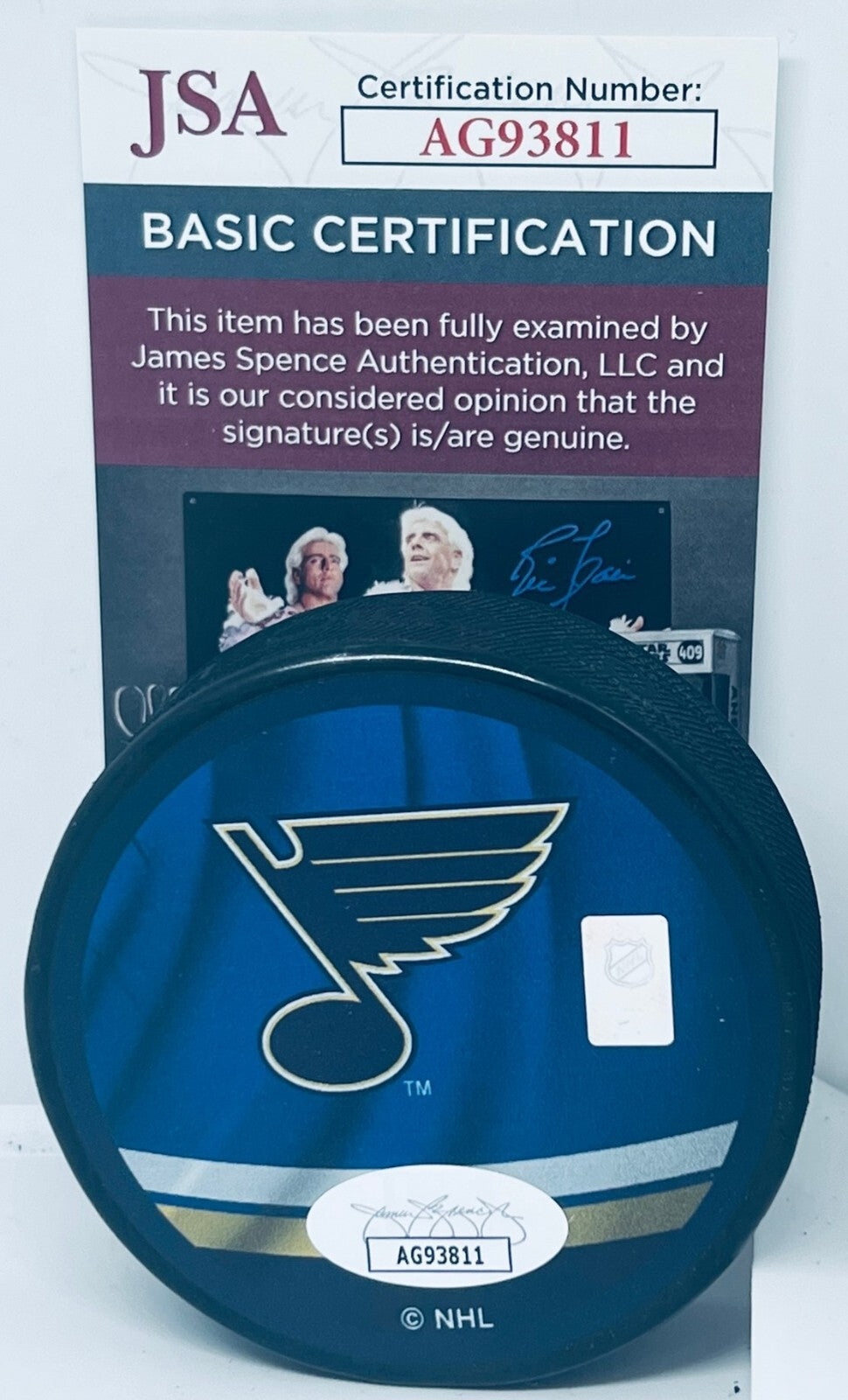 Al MacInnis signed St. Louis Blues Reverse Retro Puck autographed #2 JSA