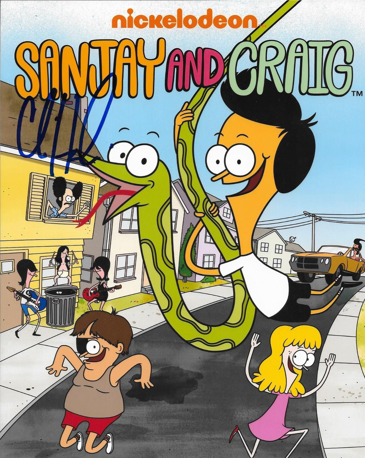 Chris Hardwick signed Sanjay and Craig 8x10 photo autographed Craig Slithers #1