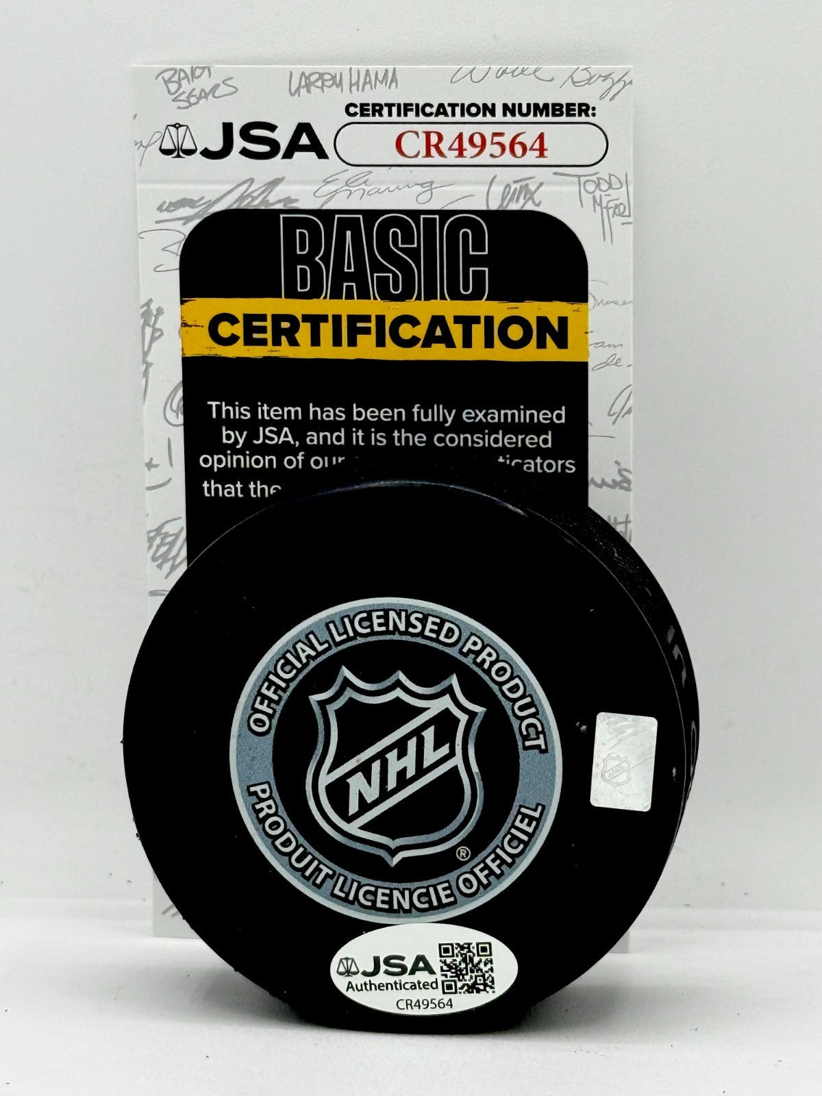 Randy Hillier signed Pittsburgh Penguins Puck autographed JSA