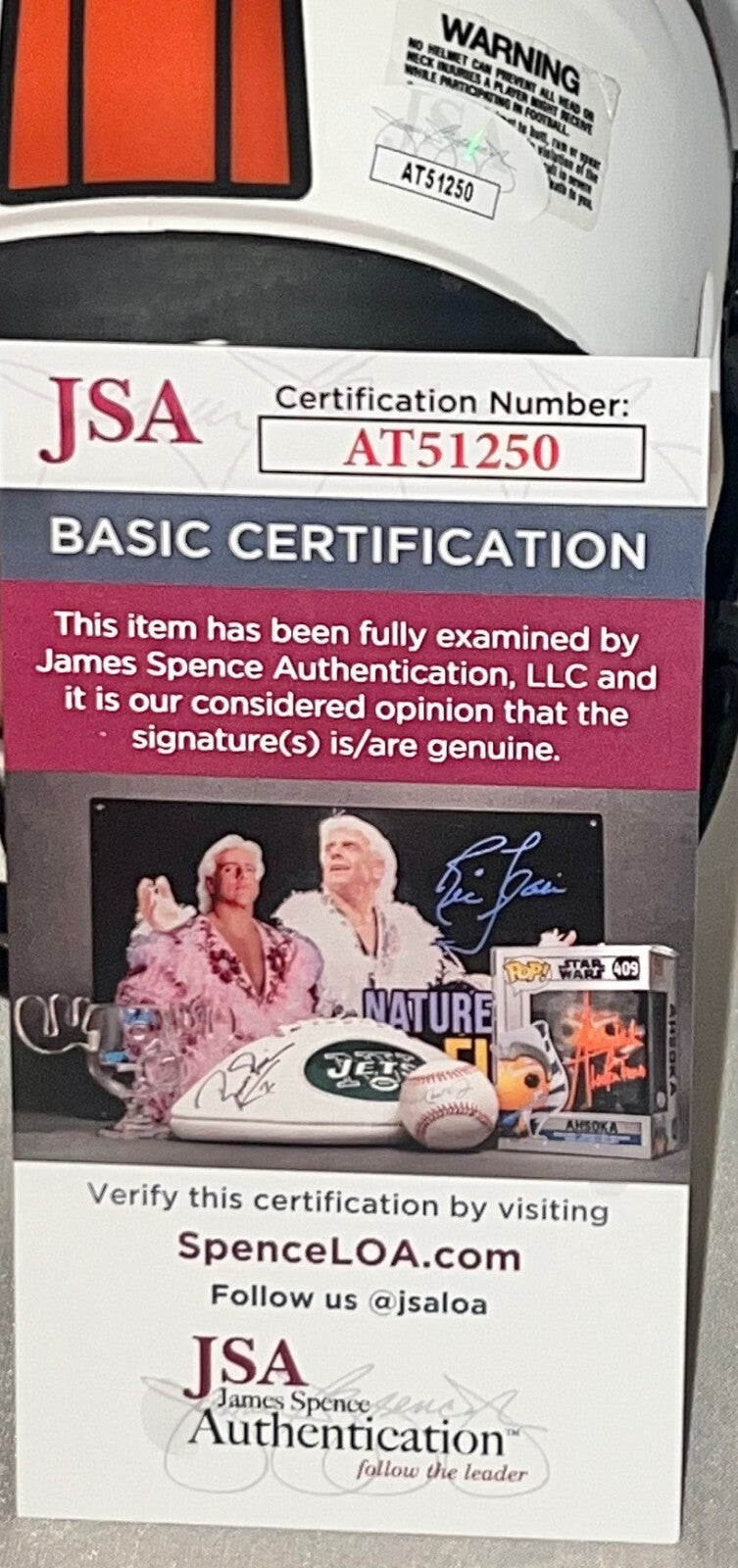 Mark Schlereth signed Denver Broncos Lunar Eclipse mini helmet autographed 2 JSA