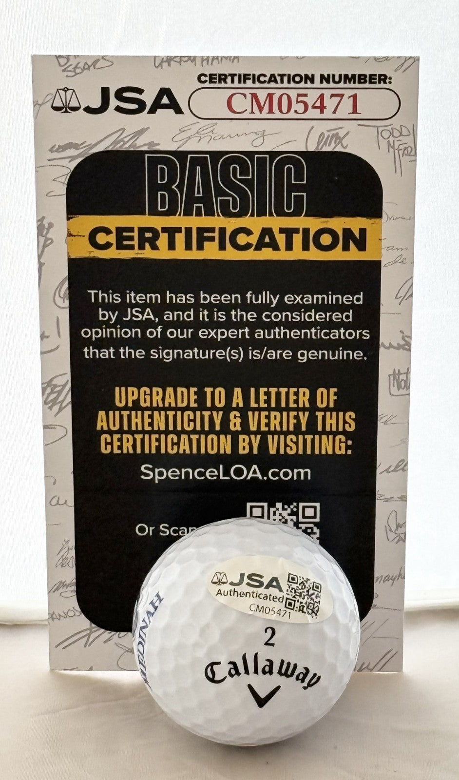 Brian Harman signed Callaway Ryder Cup Golf Ball autographed JSA