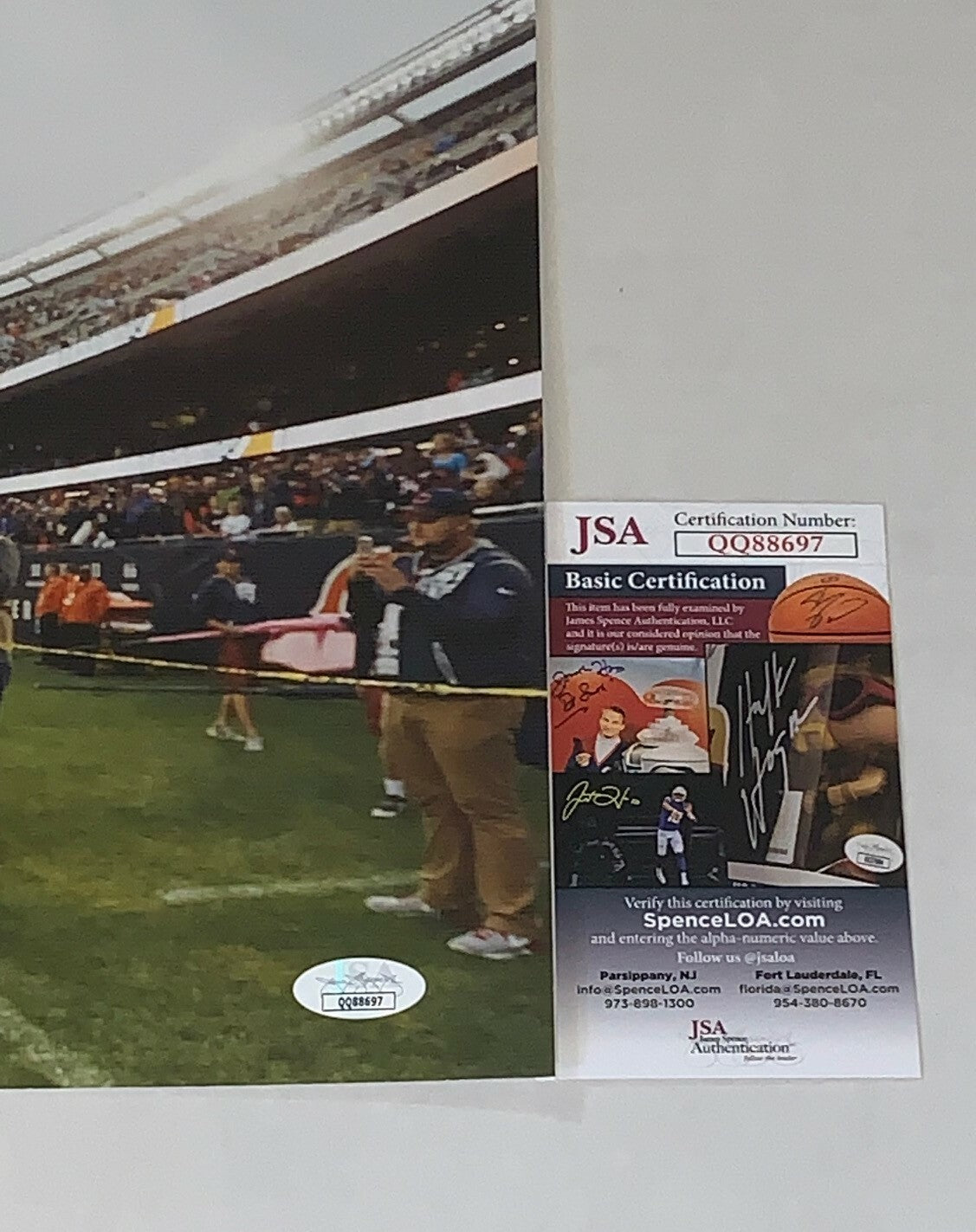 Eddie Jackson signed Chicago Bears 11x14 photo autographed JSA