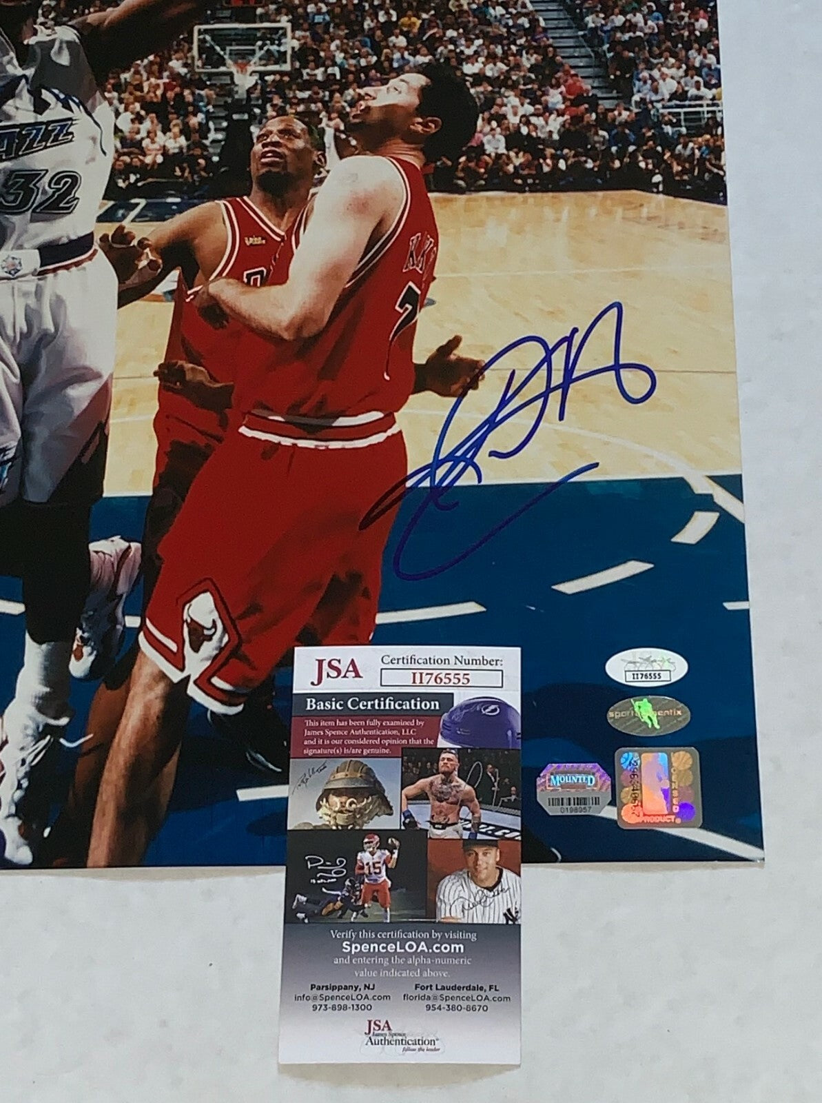 Karl Malone signed Utah Jazz 16x20 photo autographed JSA Certified