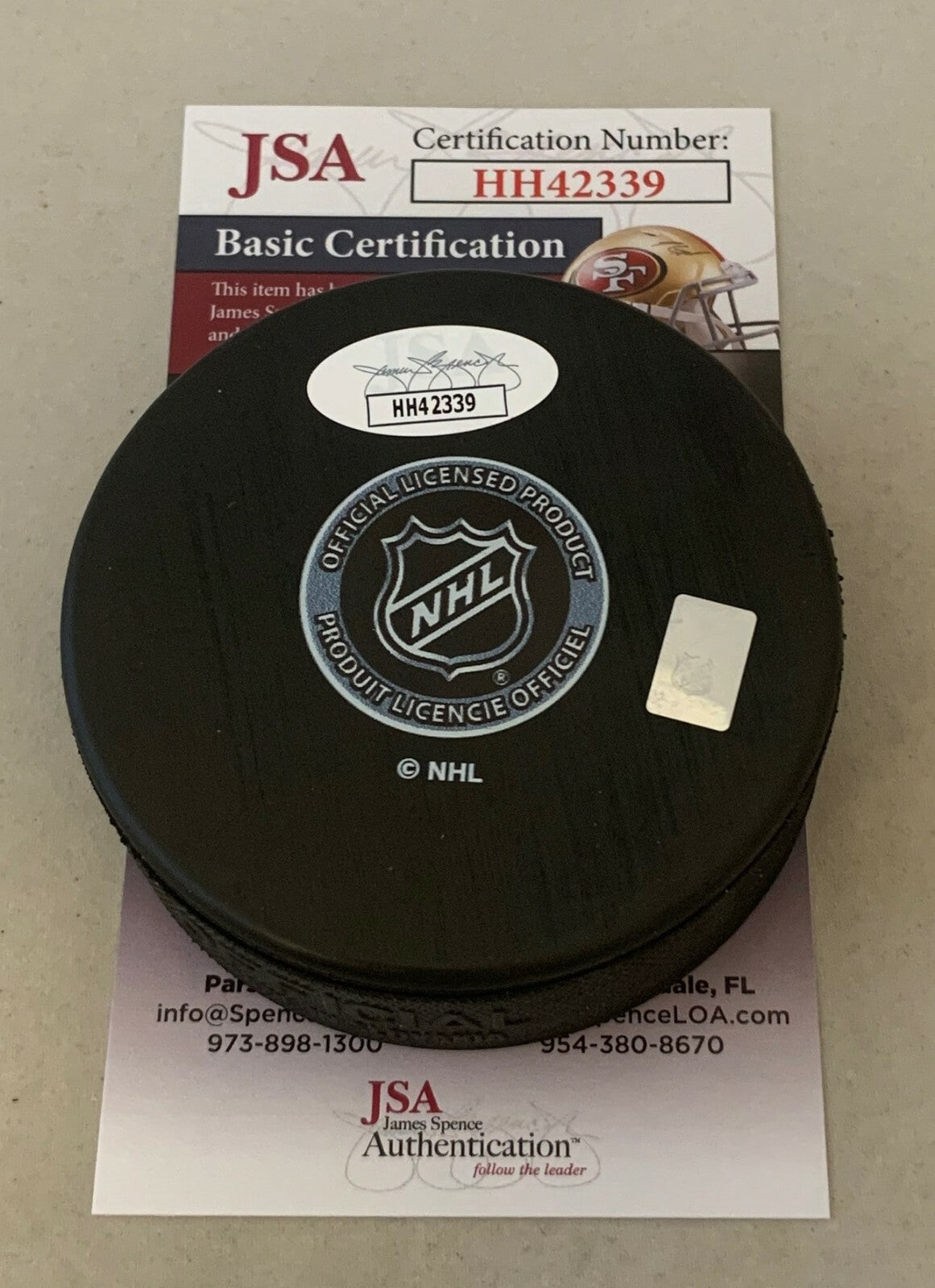 Lanny McDonald signed Toronto Maple Leafs Puck autographed HOF JSA