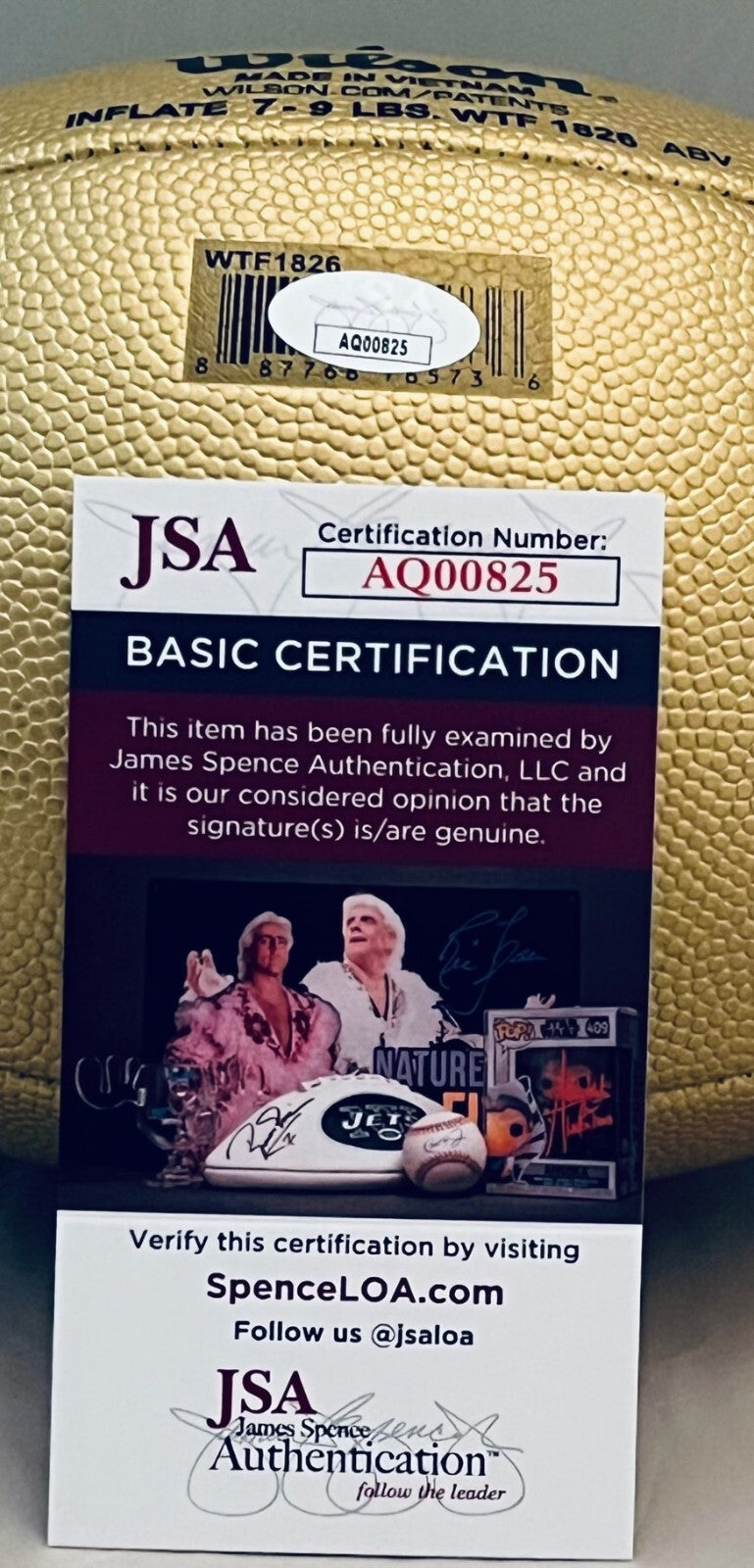 Daryl Johnston Dallas Cowboys signed NFL Gold Football autographed Moose JSA