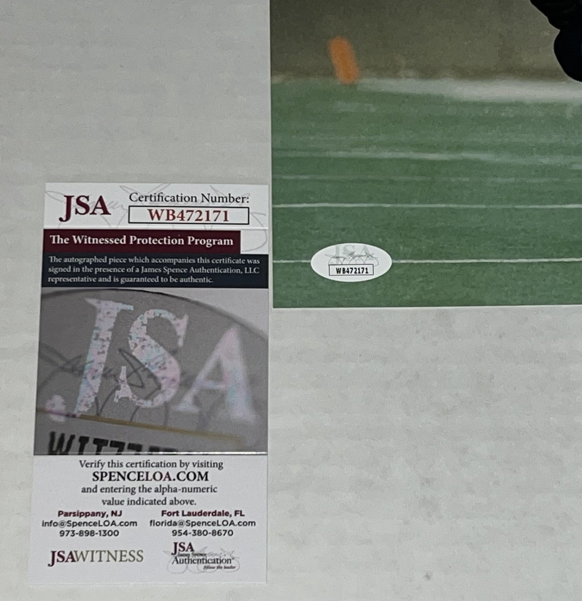 Mike Singletary signed Chicago Bears 11x14 photo W HOF Inscrip. #7 JSA Witnessed