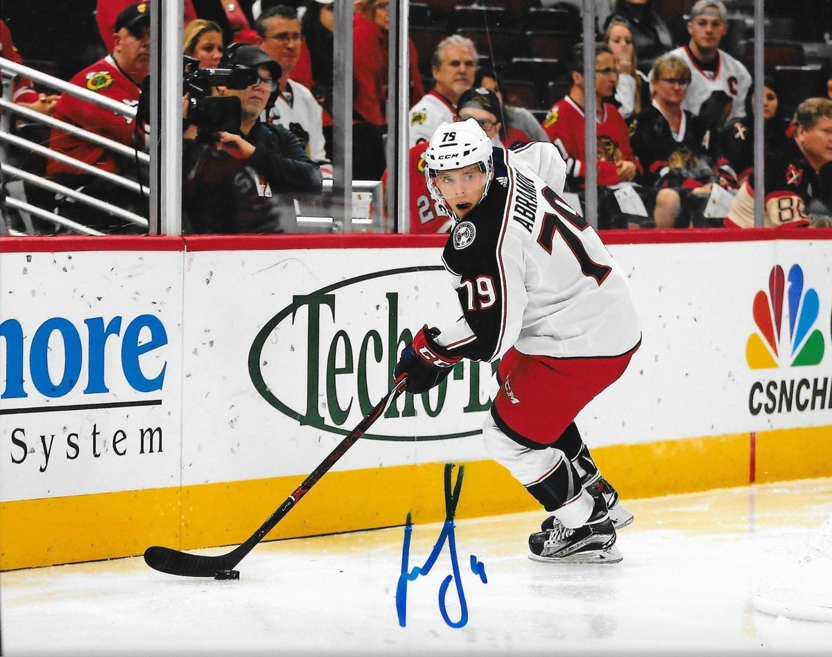 Vitalii Abramov signed Columbus Blue Jackets 8x10 photo autographed