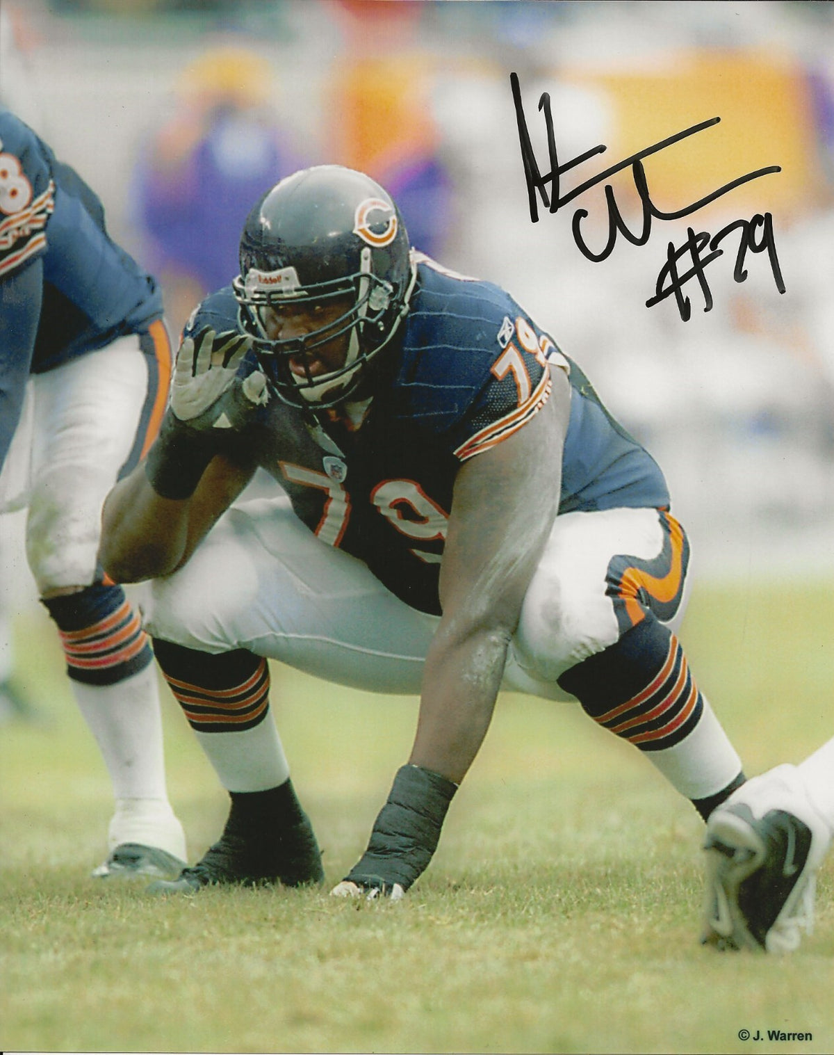Steve Edwards signed Chicago Bears 8x10 photo autographed