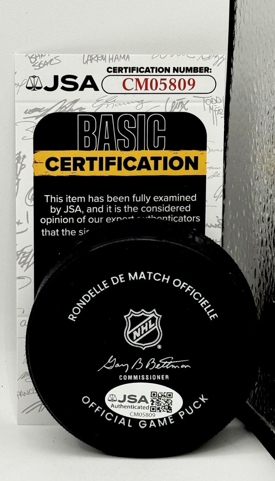 Ilya Sorokin signed New York Islanders Game Puck autographed JSA COA