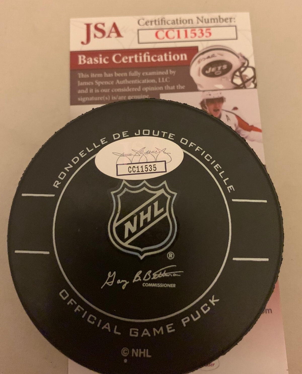 Blake Wheeler signed Winnipeg Jets Official Game Puck autographed JSA