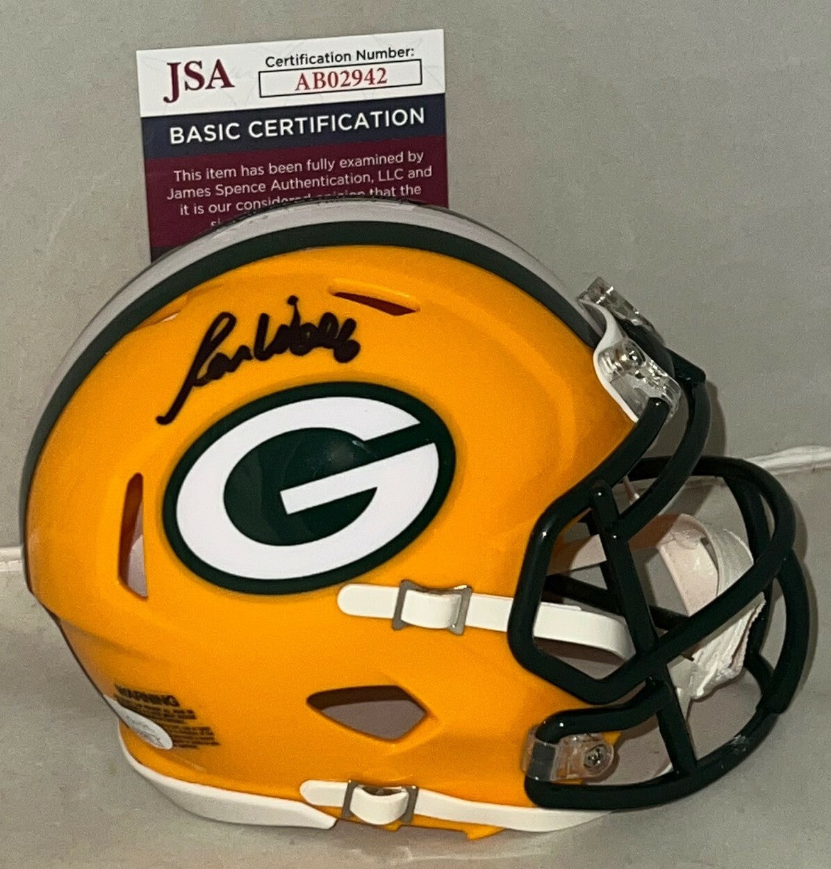 Ron Wolf signed Green Bay Packers Speed mini helmet autographed HOF JSA