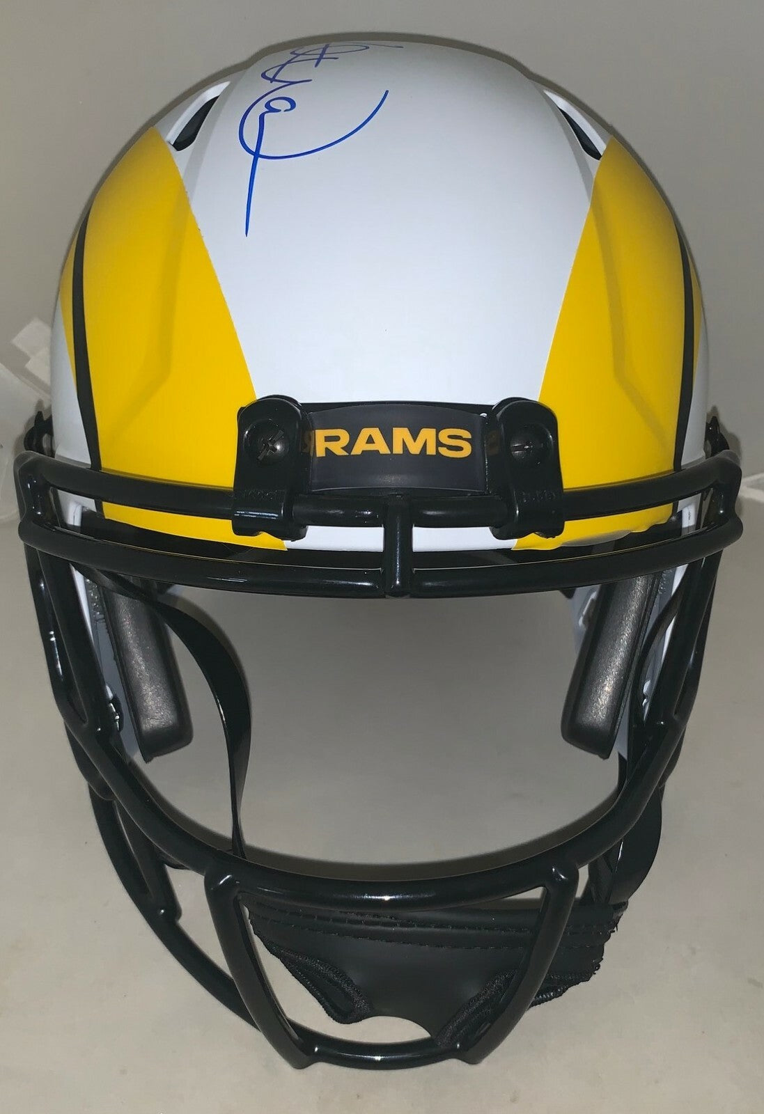 Kurt Warner signed Rams Lunar Eclipse Full Size Helmet autographed JSA